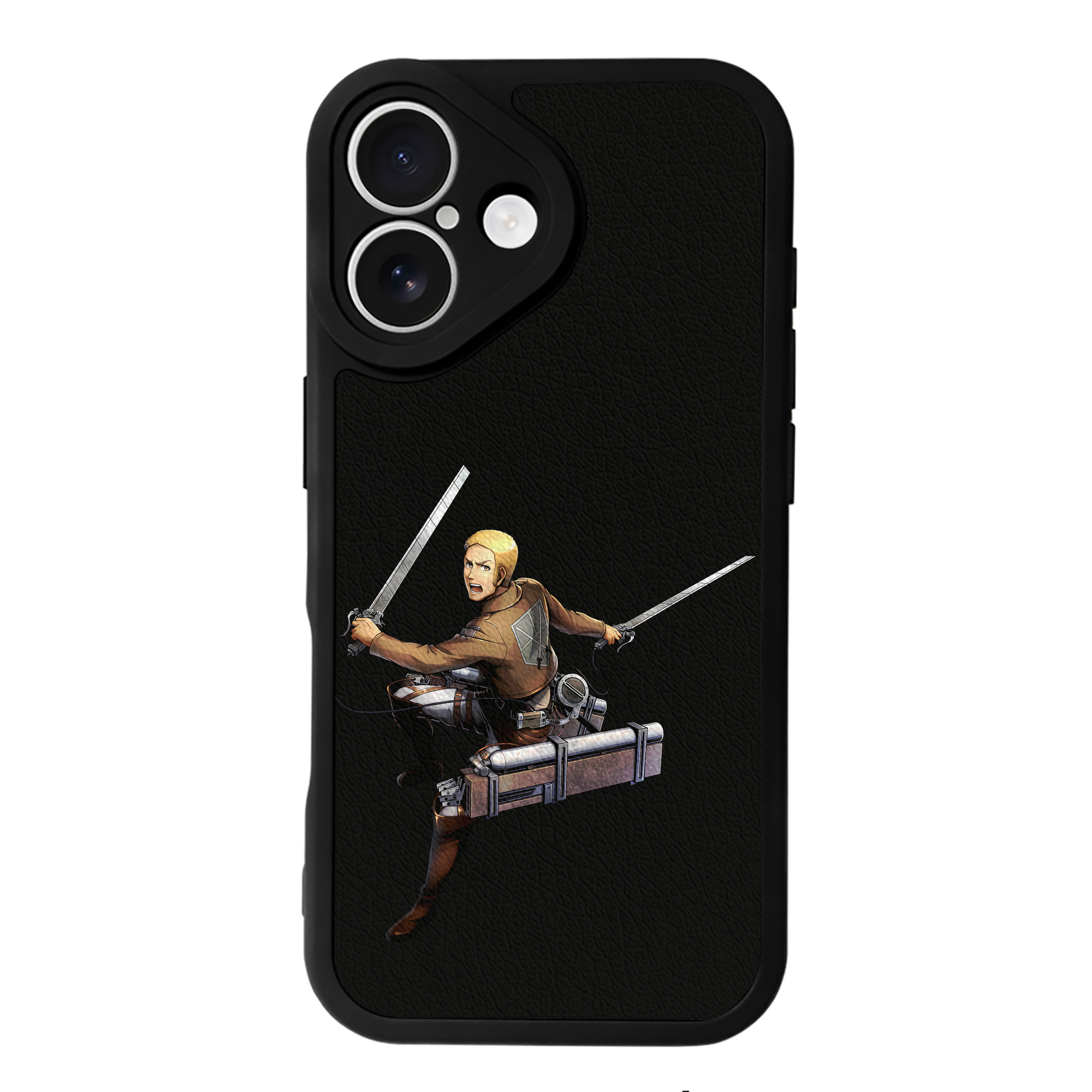 （画像用） 進撃の巨人 ライナー・ブラウン Attack on Titan Reiner Braun 【iPhone 16シリーズ対応】シリコンスマホケース（レザー調） 材質：シリコン